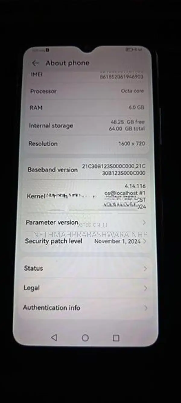 Huawei Nova Y61 (Used)