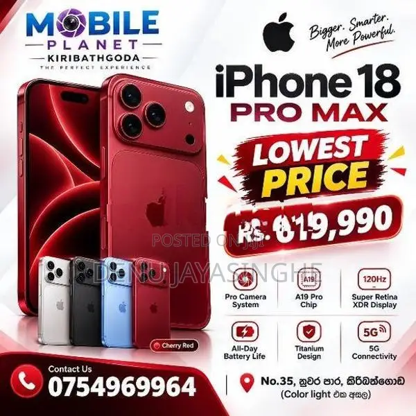 Apple iPhone 18 Pro Max 5G 256GB (Brand New)