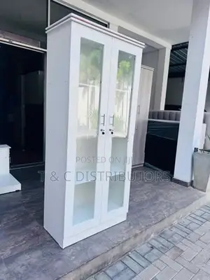 White Glass Book Cupboard