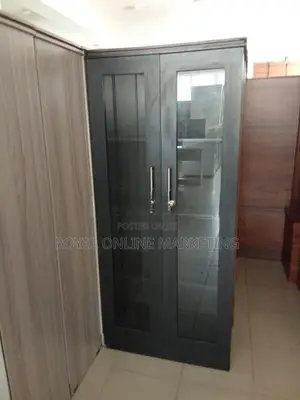 2 Door Melamine Office Cupboard (V-18)