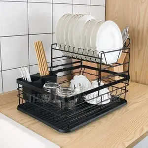 Dish Drying Rack With Drainer Shelf