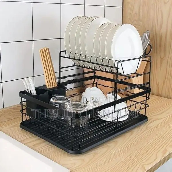 Dish Drying Rack With Drainer Shelf