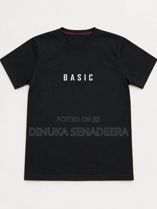 T Shirt - Unisex/Black 220GSM Single Jersey Cotton