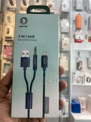 Green Lion 2-In-1 AUX Braided Cable (1.2m)
