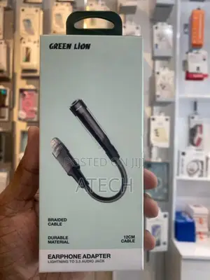 Green Lion Lightning To 3.5mm Audio Jack Earphone Adapter (12cm)