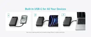 Anker 87W 20000 Power Bank with Built-In USB-C Cable A1383H11