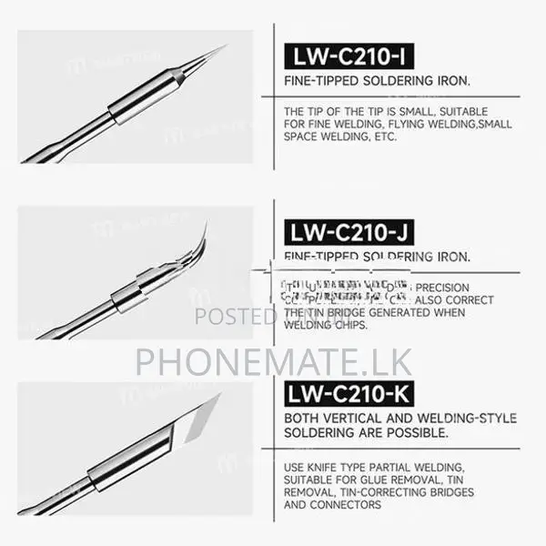 Luowei LW-C210 Series All-in-One Lead Free Soldering Iron Tip for 210