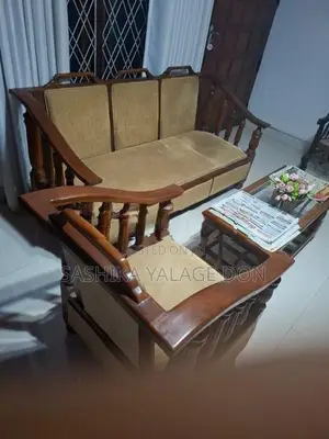 Wooden Sofa Set With Coffee Table