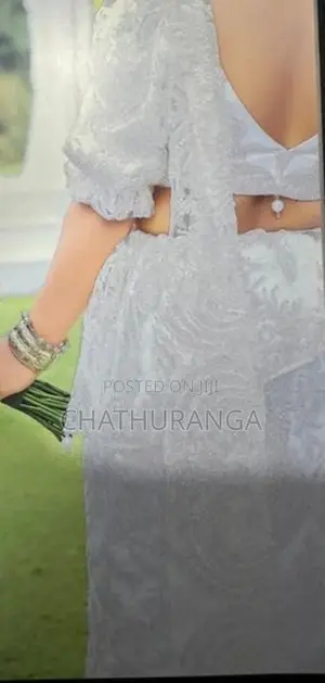 White Handmade Wedding Saree