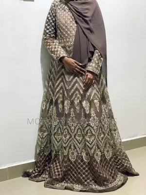 Elegant Ladies Embroidered Long Gown – Party Wear Dress