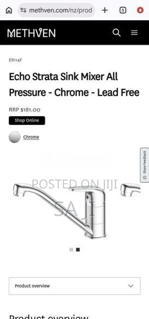 Methven Kitchen Sink Mixer Taps – 3 Pieces