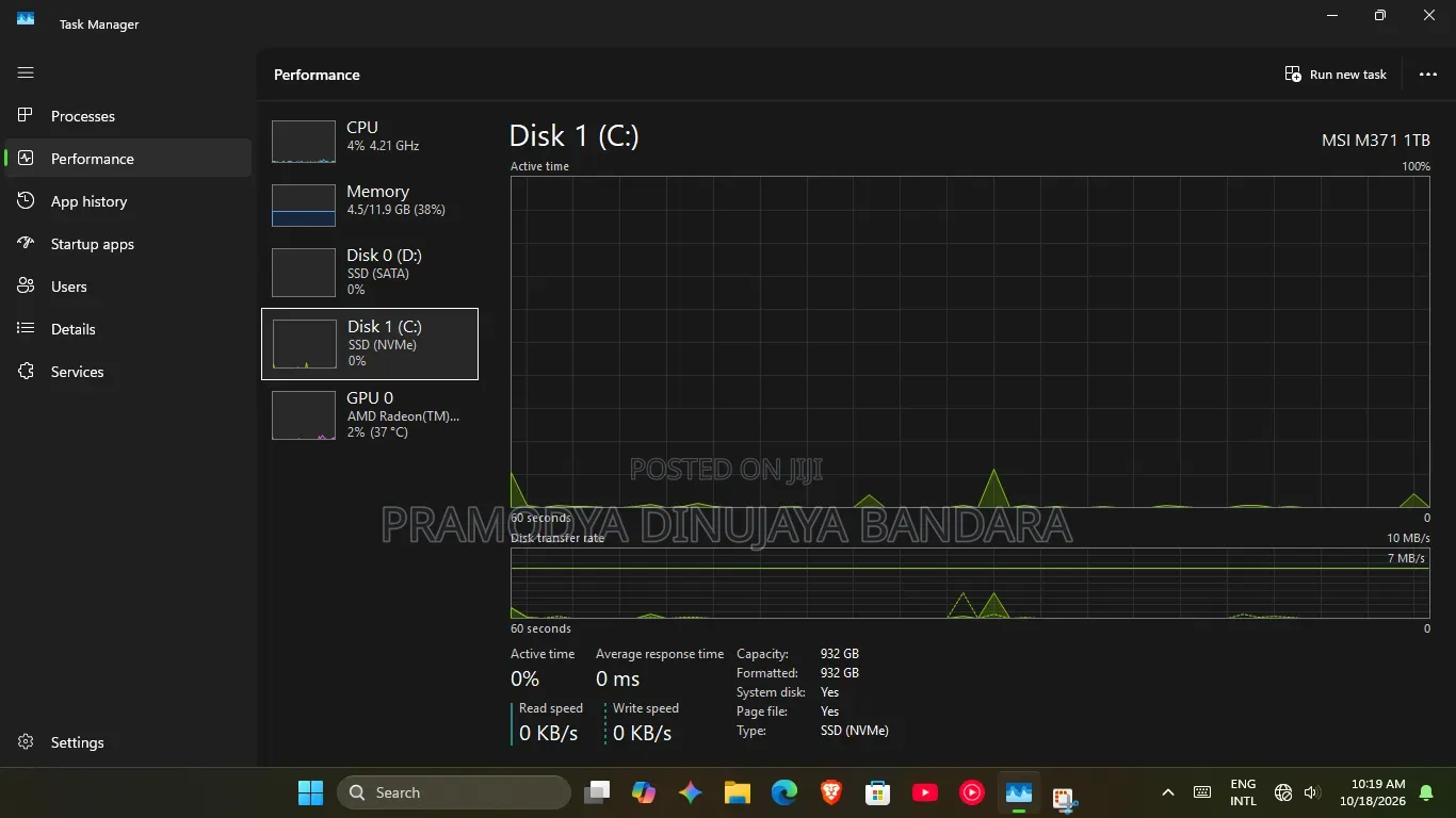 Desktop Computer MSI 16GB AMD Ryzen 5 SSD 1T