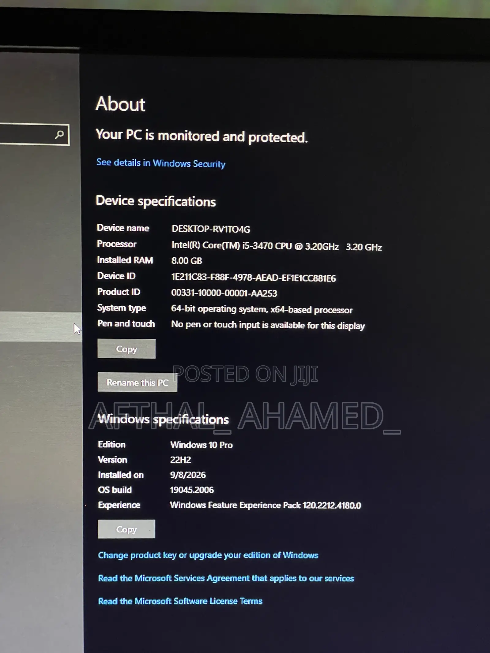 Desktop Computer Dell 8GB Intel Core i5 HDD+SSD 128GB