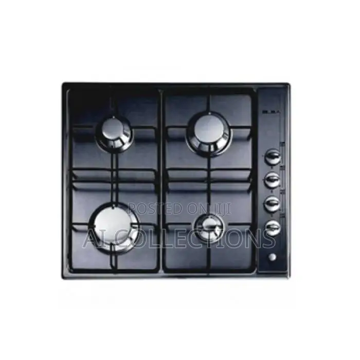 Elba 4 Burner Gas Hob Black - Es60-401bkd